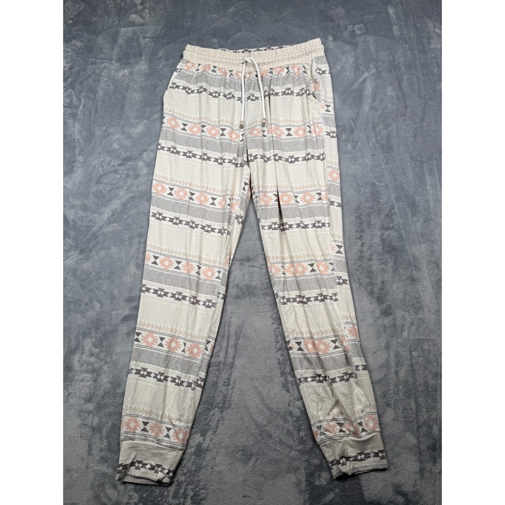 Eddie Bauer Sleep Lounge Pants Womens Small Multi Aztec Southwestern Drawstring